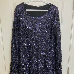 Navy Sequin Dress